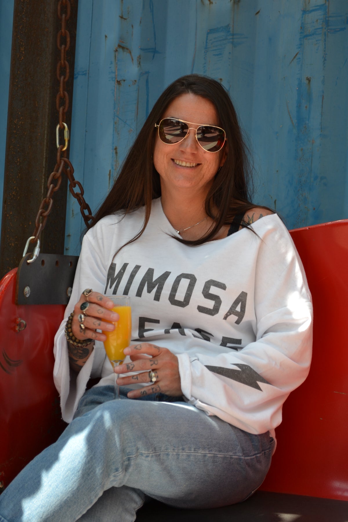 Mimosa Please Bell Sleeve Burnout
